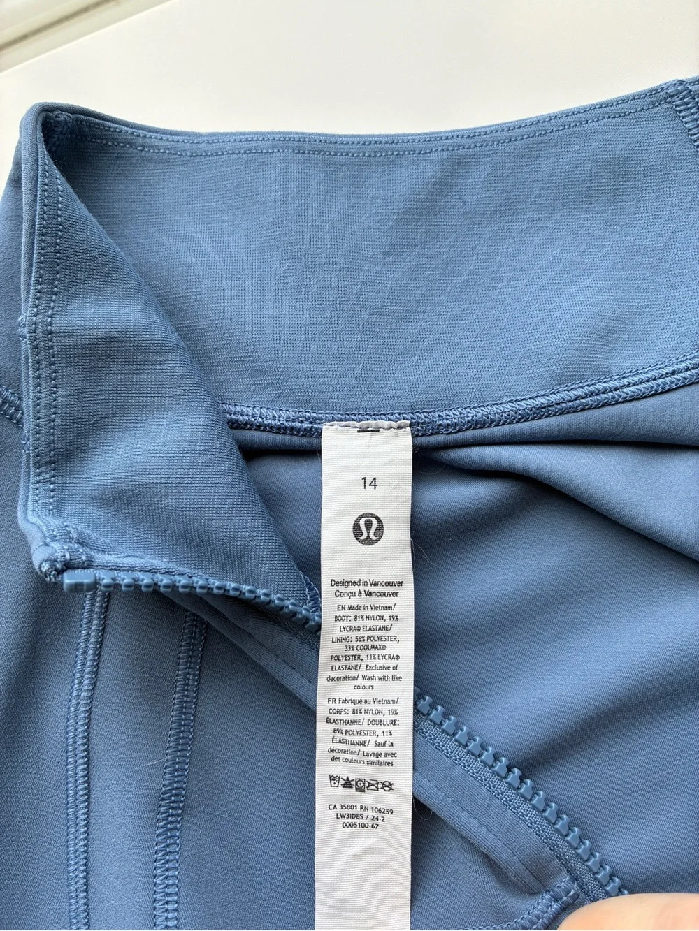 Lululemon Define Jacket Nulu Oasis Blue Size 14 Original Tag